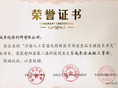 科技創(chuàng)業(yè)大賽成長企業(yè)組三等獎